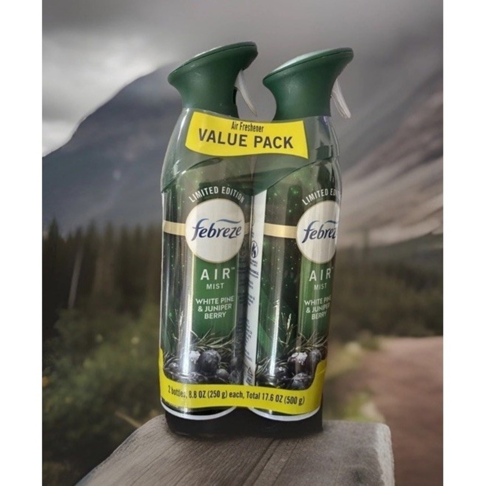 Febreze Limited Edition Spray Winter Spruce 2 Cans Each 8.8 Oz Eliminates Odors